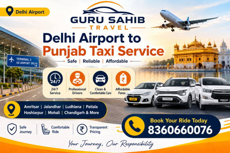 delhi airport to punjab taxi service