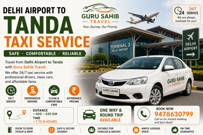 delhi airport to tanda taxi