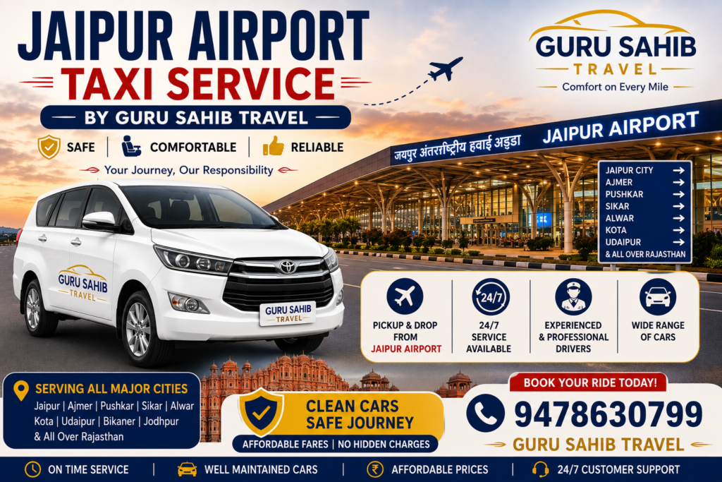 Jaipur Airport Taxi Service | Guru Sahib Travel